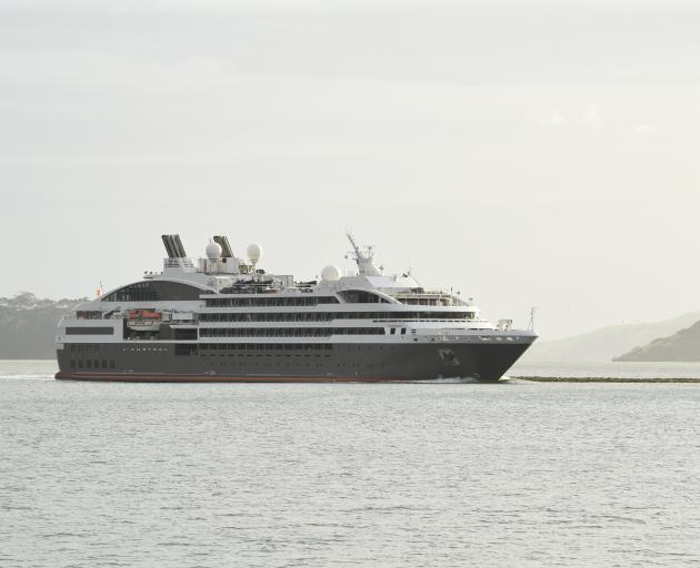 The ship 'L'austral' as it enters Otago Harbour last year. Photo: Stephen Jaquiery