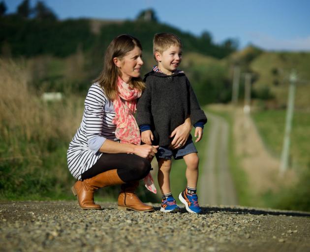 Nadine Tomlinson and son Angus (3), who both died on the family farm. Supplied via NZ Herald 