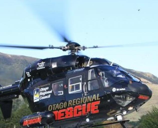 A rescue helicopter from Dunedin was sent to the crash site. Photo: ODT files 