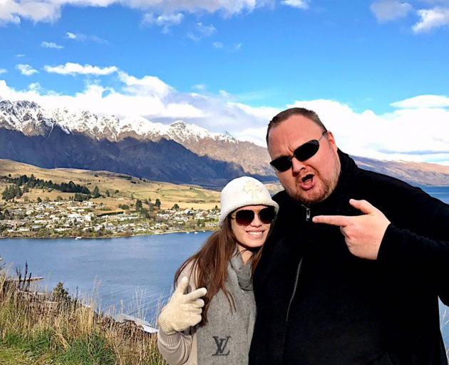 Multimillionaire Kim Dotcom, pictured with his new wife Liz, is looking for live-in staff in...