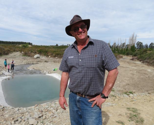 Peter Lowe at the opening of the Hinds managed aquifer recharge site. Photos: John Keast