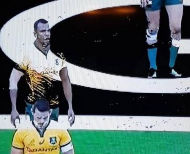 Players were disappearing when the ads were used on the live broadcast. Images via NZME