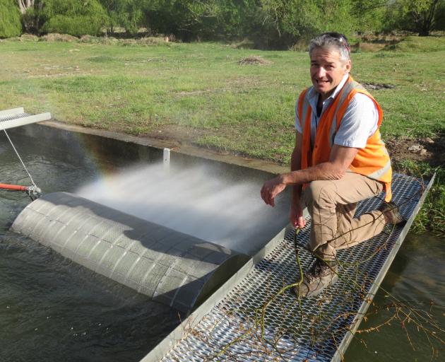 Aqua Irrigation's managing director, Tim Anderson, says the new, self-cleaning screen is far more efficient. Photo: Yvonne O'Hara