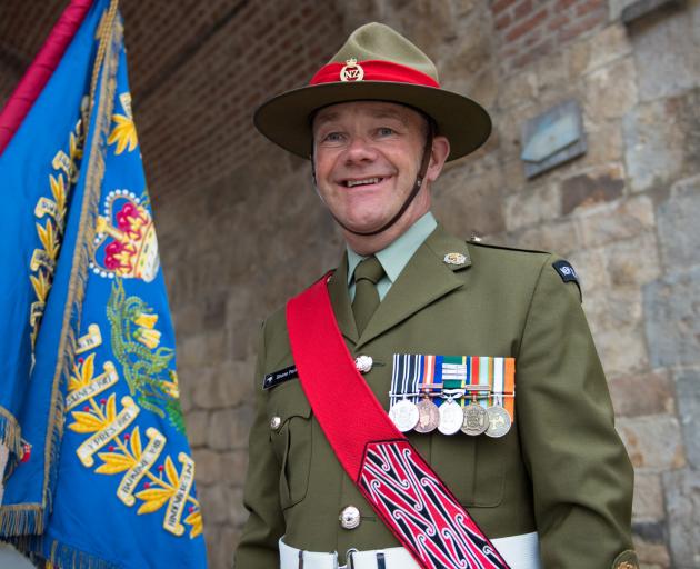 Warrant Officer Class Two Shane Parker was a member of the New Zealand Defence Force contingent that marked the 100th anniversary of the liberation of Le Quesnoy at the weekend. Photo: Supplied