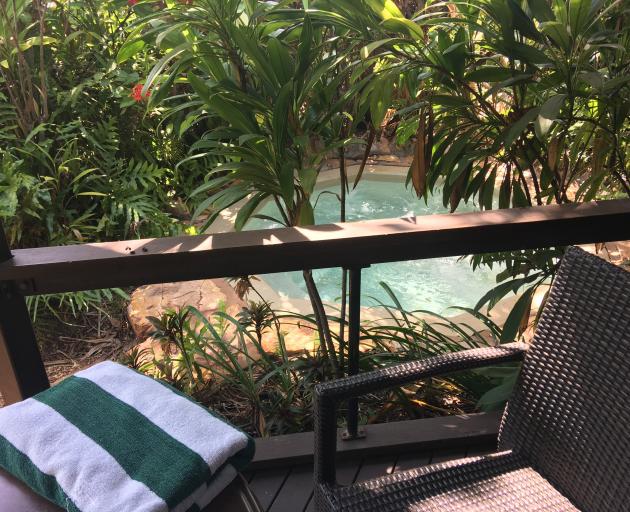 The jacuzzi at Palms City Resort, Darwin. PHOTO: PAM JONES 
