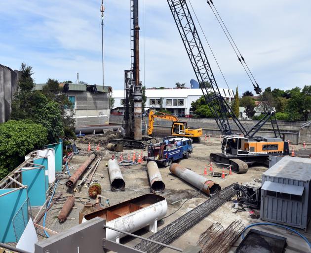 The site of the new University of Otago music and performing arts centre on Union St East on...