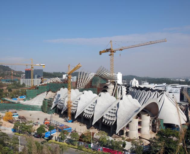 The Van Brandenburg-designed building under construction in Shenzhen. Photos: Supplied