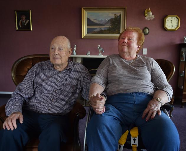 Mosgiel couple Mike and Marjorie Beath share their frustrations about issues with the district nursing system. Photo: Gregor Richardson