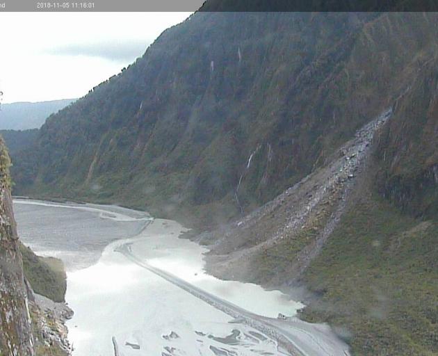 Footage from the Department of Conservation webcam shows the extent of the damage at Fox Glacier....