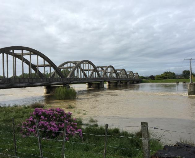 The Clutha River is running at the highest levels recorded since November 1999. Photo: Richard...