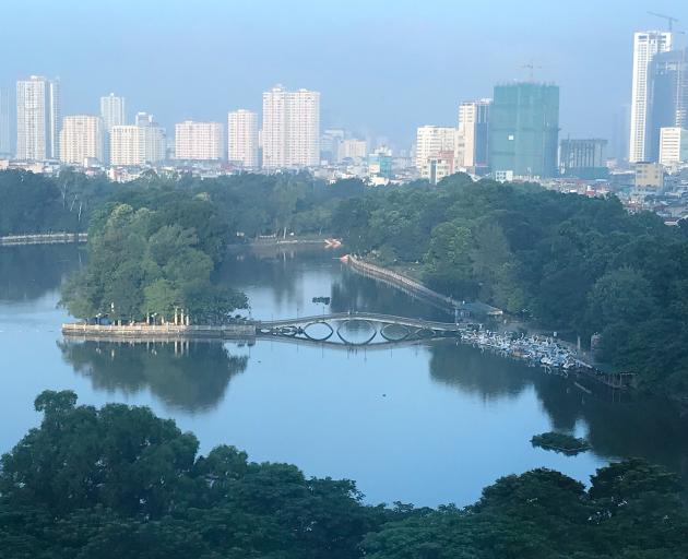 Surprisingly green, the outlook from my Hanoi hotel room. PHOTOS: GILLIAN VINE
...