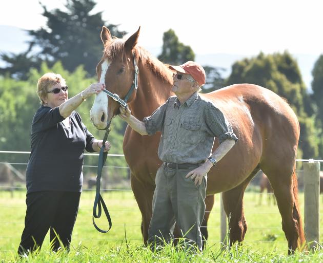 Brian and Lorraine Anderton, of White Robe Lodge, with dam Ears Carol, are hopeful Who Shot...