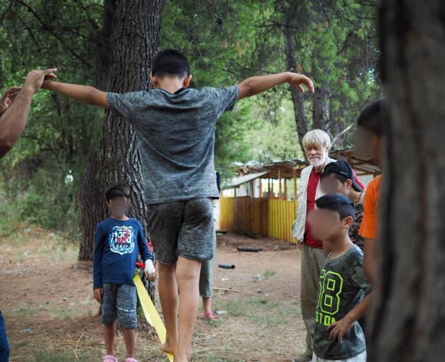 Children take part in outdoor activities at the Ritsona refugee camp, north of Athens. 





