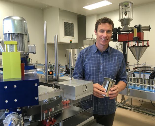 New Zealand Dairy Collaborative Ltd general manager Brad Harden in the canning room at the company's infant formula milk powder canning plant at Ashburton Business Park. The company expects its first run of commercial product to be late February. Photos: 