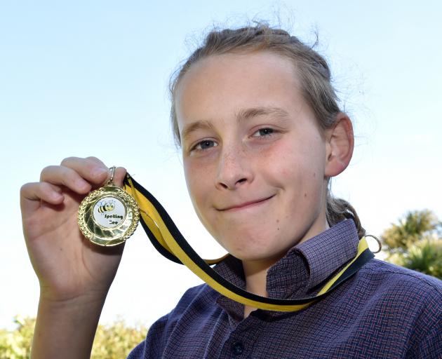 Luca Holloway is chuffed to be runner-up in a recent national spelling bee. PHOTO: GREGOR...