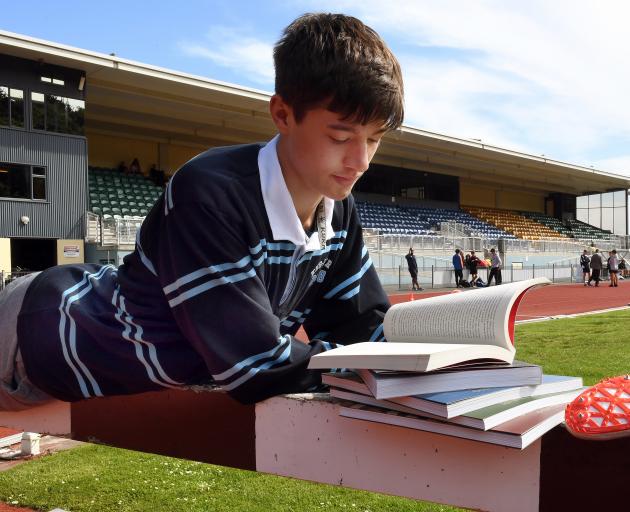 King's High School pupil William Scharpf will be hitting the books and the running track today....