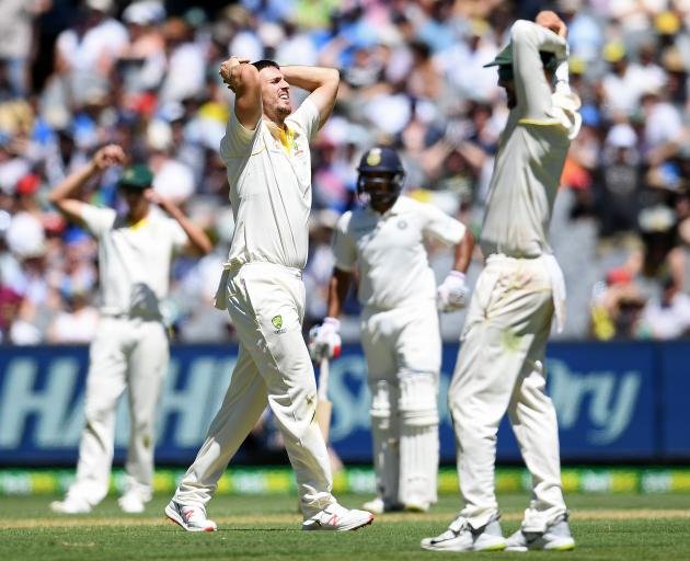 A missed chance was too much for Mitch Marsh on a gruelling Boxing Day for Australia. Photo:...