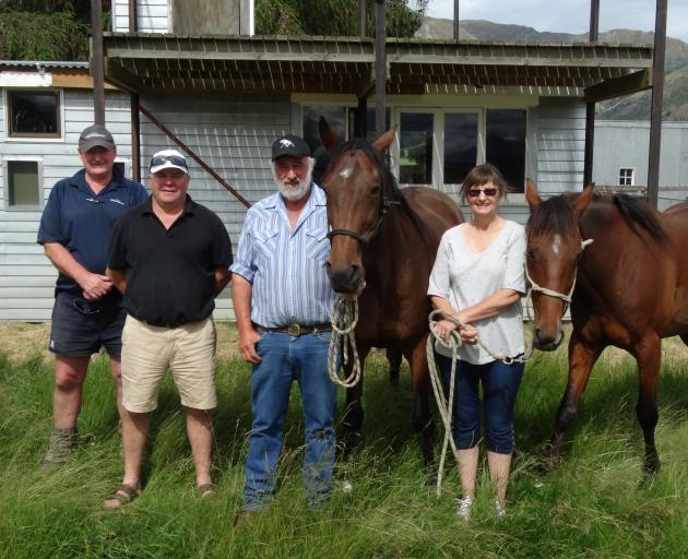 The continued popularity of the Hawea Picnic Races was due to it being a ``good old-fashioned day out'' according to some of its organisers (from left) Craig Knight, Paul Cunningham, and Gerry and Denise Shaw. Photo: Sean Nugent