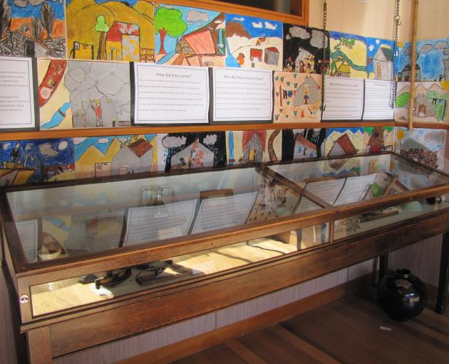 Artwork created by Clyde Primary School pupils displayed at the Clyde Museum tells the story of...