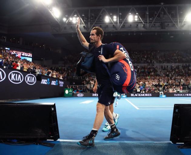 Andy Murray leaves the court after what could be his final Australian Open appearance. Photo:...