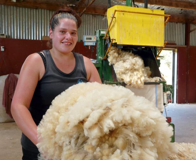 Davis Shearing woolhandler Cheri Peterson, of Milton, is aiming high at the regional champs in...