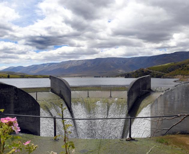 The Falls Dam spillway east of St Bathans. The powerhouse was built in 2003 and generates 1250kW...