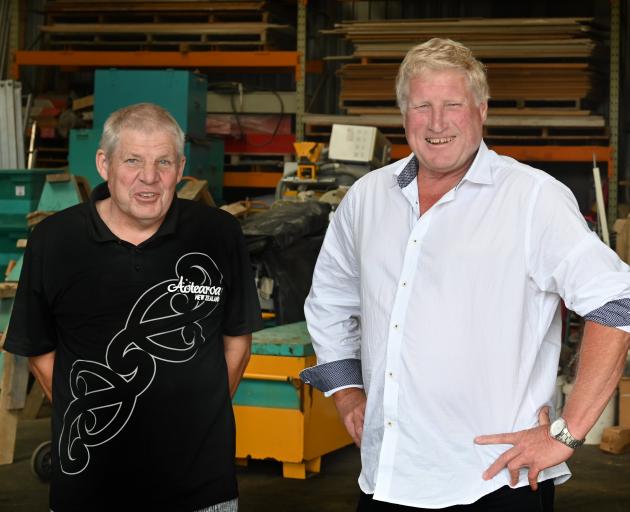 Brian Crabbe (left) and Ewan Oats mark 45 years on Monday since they started work at Naylor Love....