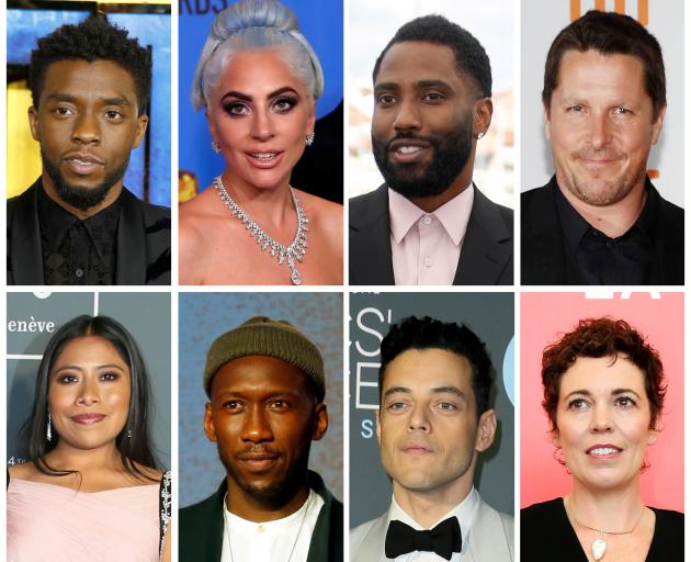 Best picture Oscar nominees for the 91st Academy Awards (Top L-R) Boseman "Black Panther", Gaga "A Star is Born", Washington "BlacKkKlansman", Bale "Vice", Aparicio "Roma", Ali "Green Book", Malek "Bohemain Rhapsody", Colman "The Favourite". Photo: Reuter