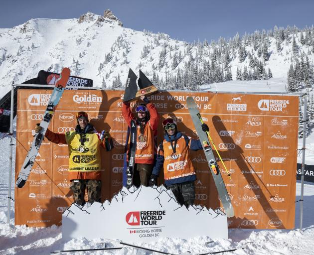 Wanaka skier Craig Murray celebrates his maiden win on the Freeride World Tour, which was staged...