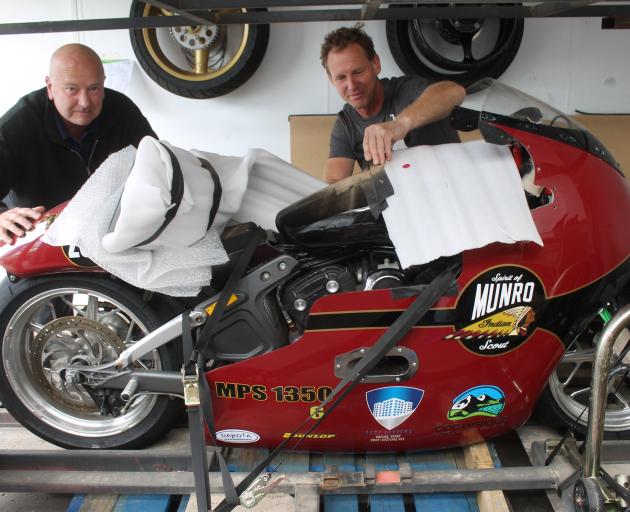 Southland Motorcycle Club vice-president Garry Jamieson (left) and Burt Munro Challenge...