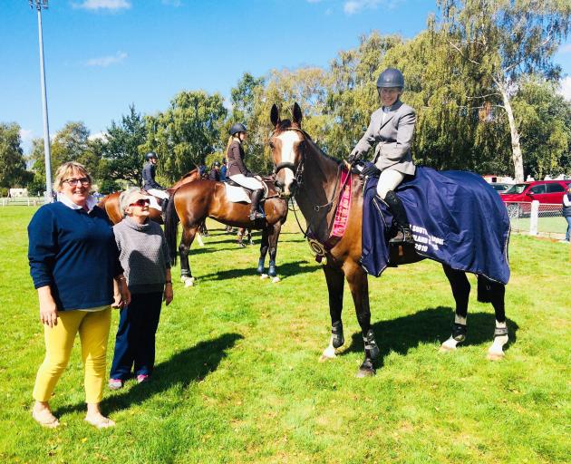 Margaret Ridley and Tallaght, winners of the Southland Stakes at the Southland Showjumping...