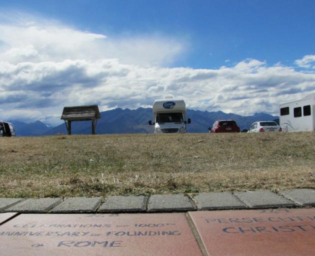 The Queenstown Lakes District Council is considering shifting the 2000 tiles that make up Wanaka's 650m lakefront millennium path. Photo: Mark Price