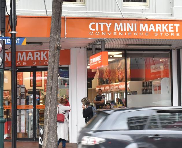 Dunedin police were called to City Mini Market on George St this afternoon. Photo: Gregor Richardson