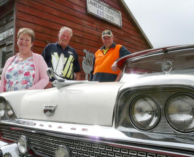 Lawrence Show & Shine organising team members Bill Bazley (centre), and Viv and Rob Warhurst,...