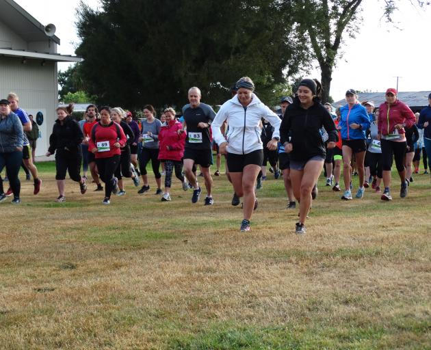Runners are sent on their way at the start of the 12km run and walk at the Whitehorse Big Easy in...