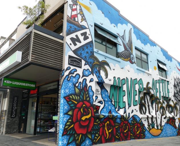 Steen Jones’ mural in Cow Lane, Queenstown. Photos: Tracey Roxburgh