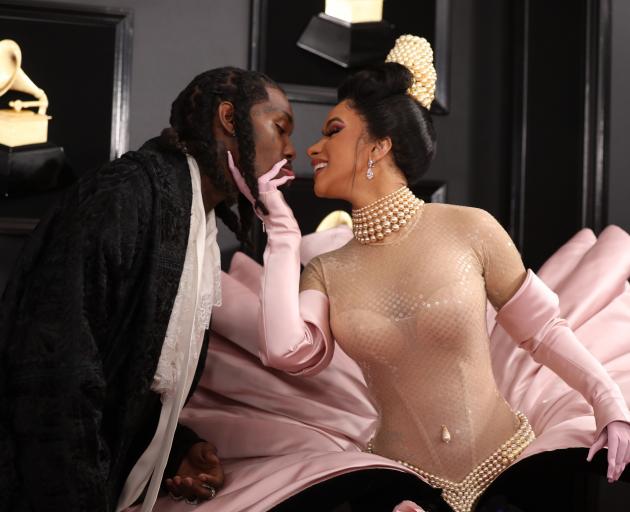 Offset and Cardi B arrive at the 61st Grammy Awards. Photo: Reuters
