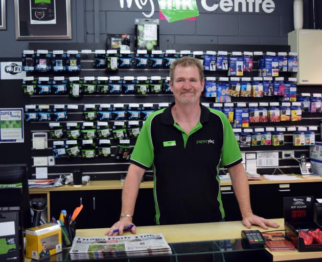 Paper Plus Mosgiel owner and operator John MacDonell will close his bookshop at Dunedin Airport tomorrow. Photo: Shawn McAvinue