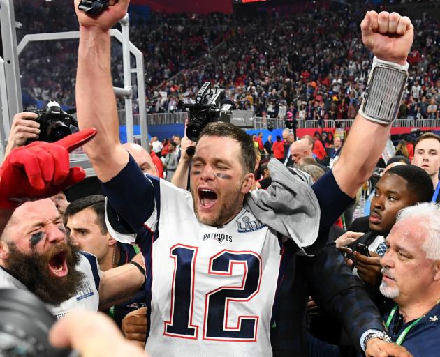 New England Patriots quarterback Tom Brady reacts after winning the Super Bowl LIII against the Los Angeles Rams. Photo: Reuters