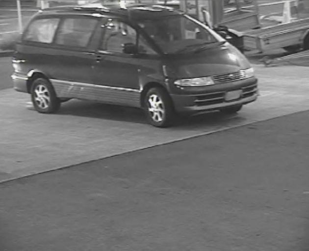 The dark blue people-mover of interest in a homicide inquiry after an alleged dash from Dunedin to Picton early on February 5. Photo: New Zealand Police