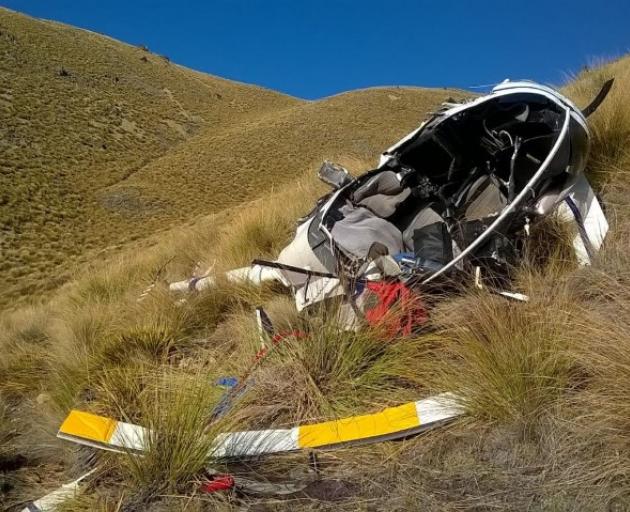 Wreckage at the site after the crash.  Photo: CAA Safety Investigation Unit