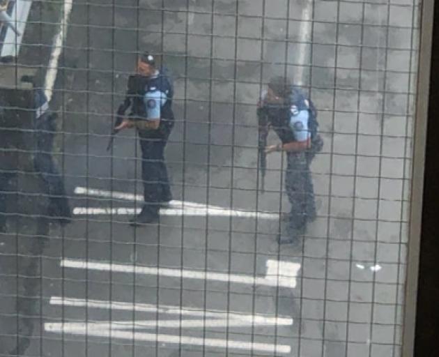 Police at the shooting in Christchurch. Photo: Supplied via NZME.