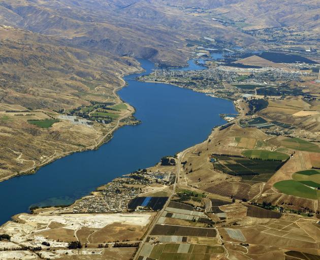 Median prices around Central Otago rose by about $71,000 compared with February last year; pictured, looking down Lake Dunstan towards Cromwell. Photo: Stephen Jaquiery