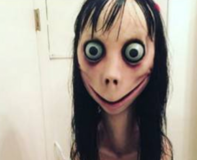 The Momo character which is said to have appeared in YouTube videos. Photo: Supplied via RNZ