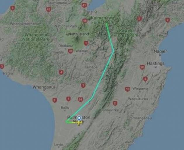 A flight radar website tracked last night's flight. Image: Supplied 