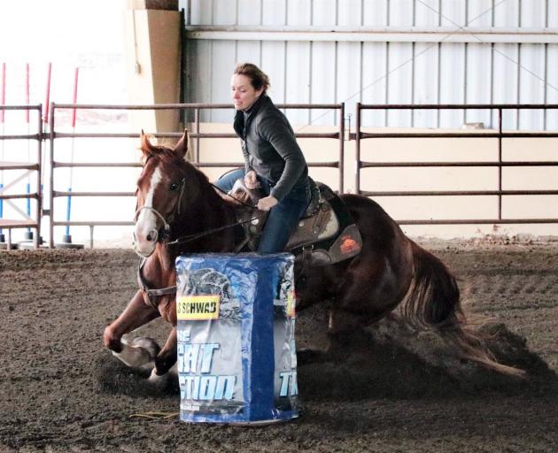 Sharon Gow is a keen barrel racing enthusiast. PHOTO: GOW FAMILY