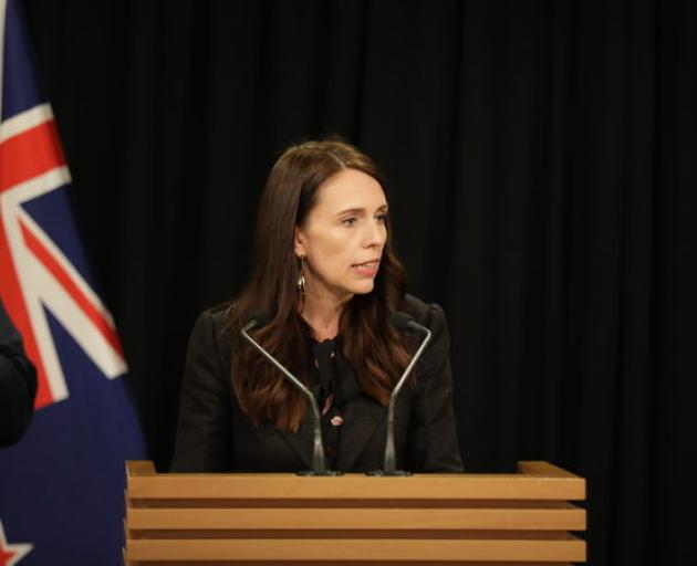 Jacinda Ardern at her weekly post-cabinet news conference. Photo: RNZ