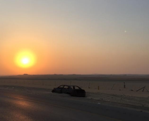 An abandoned car in the desert. Photo: Deborah Heron