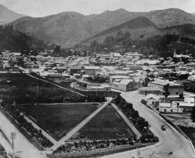 The city of Nelson, with Anzac Square in the foreground. - Otago Witness, 19.3.1919.