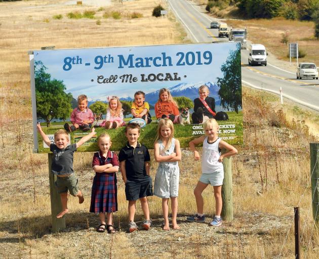 TYhe faces of Wanaka's A&P show are (from left) Angus Scurr (4), Charlotte Crosbie (5), Hunter...